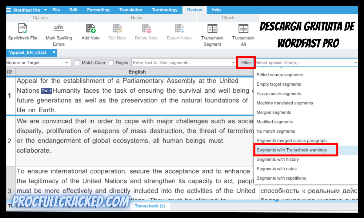 Descarga gratuita Wordfast pro 