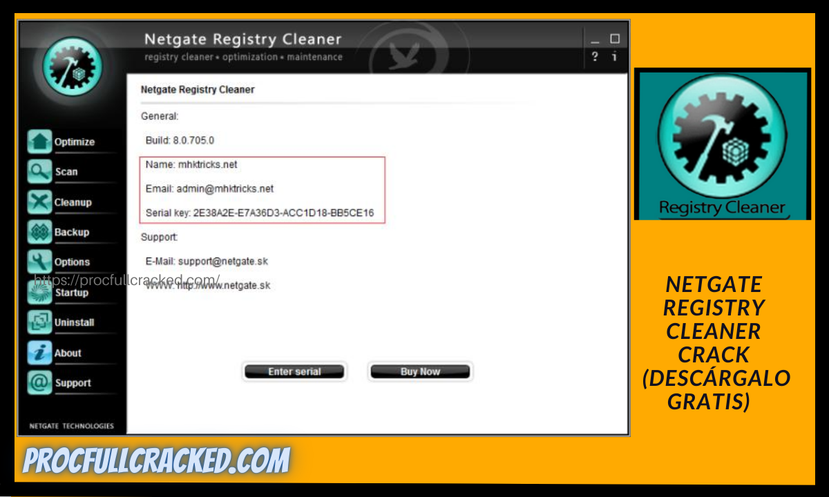 NETGATE Registry Cleaner Crack Free