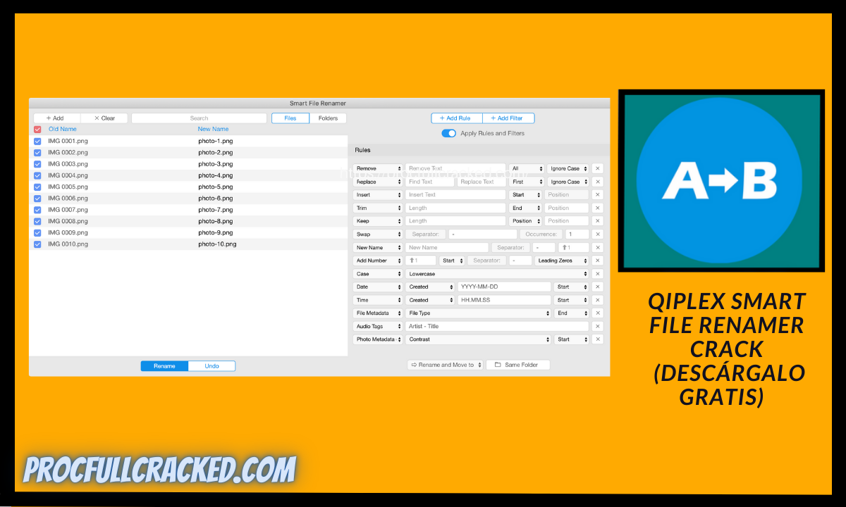 Qiplex Smart File Renamer Crack Free